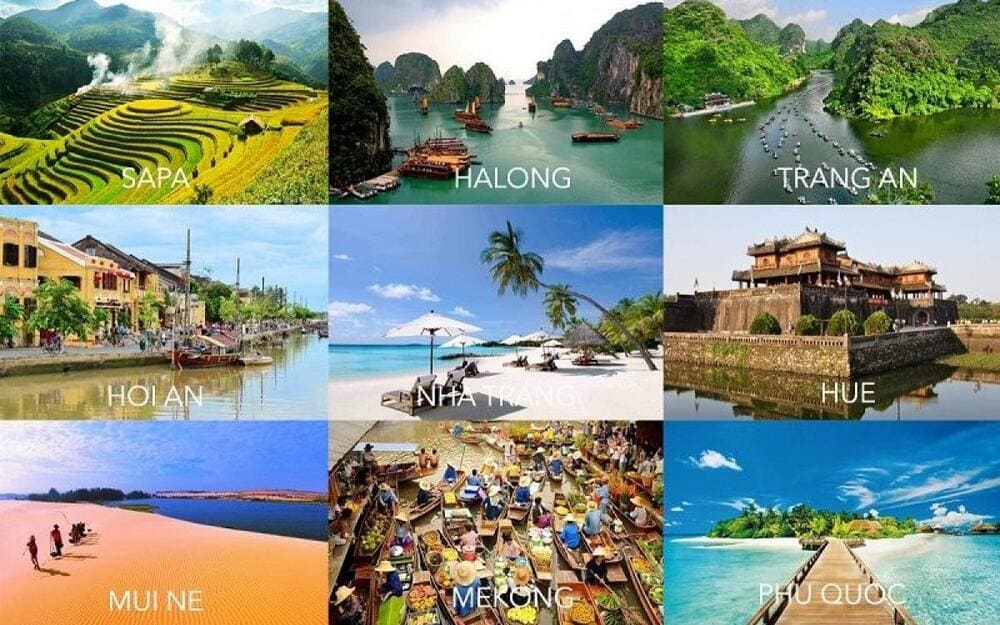 Some notable tourist attractions in Vietnam